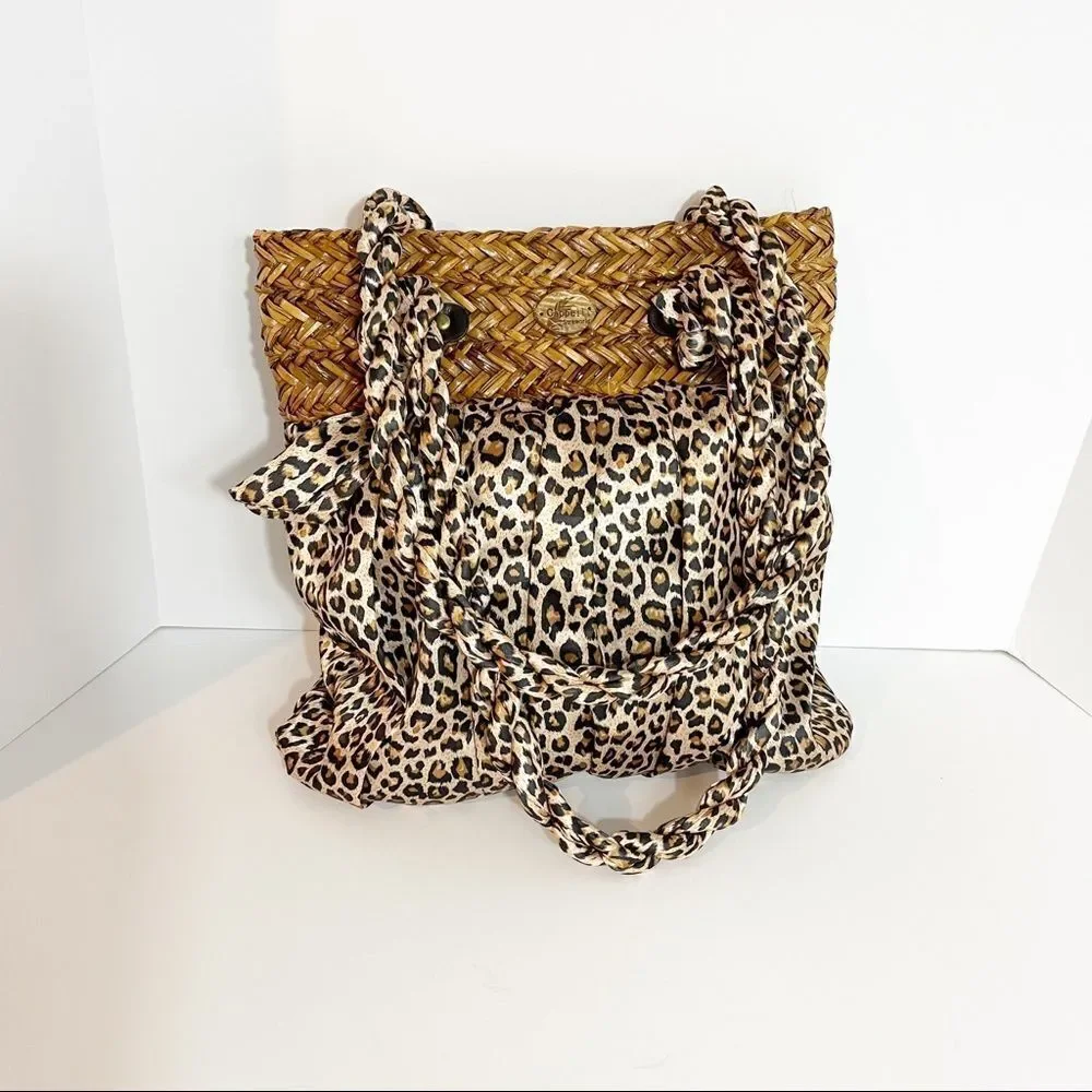 Leopard Print Cappelli Straworld bag